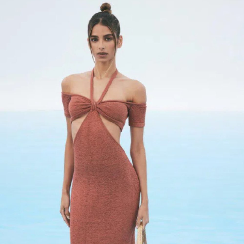 Cult Gaia Alicia Knit Dress in Jasper XS